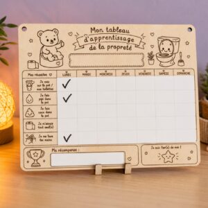 Tableau d’apprentissage de la propreté personnalisé