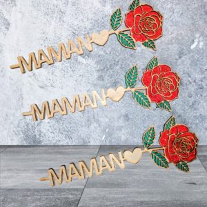 Rose en bois personnalisée