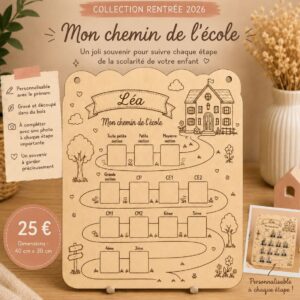 Mon chemin de l’école – Tableau souvenir personnalisé